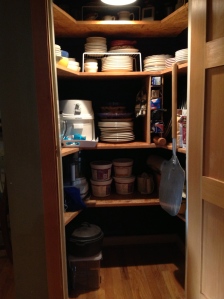 Leading to a much more organized, downsized pantry